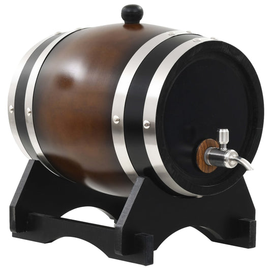 vidaXL Wine Barrel with Tap Solid Pinewood 6 L