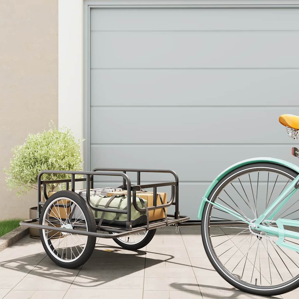 Bike Trailer 130x73x48,5 cm Steel Black