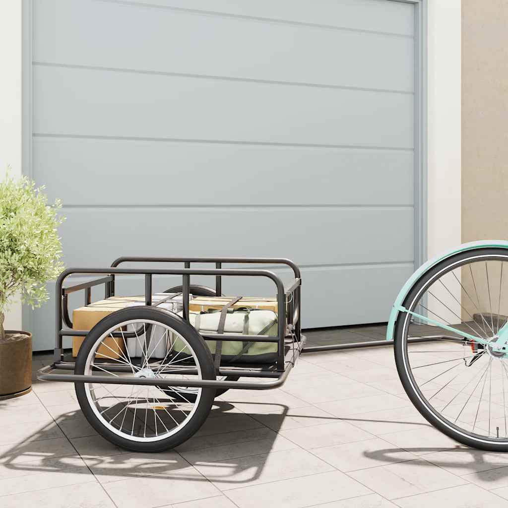 Bike Trailer 130x73x48,5 cm Steel Black