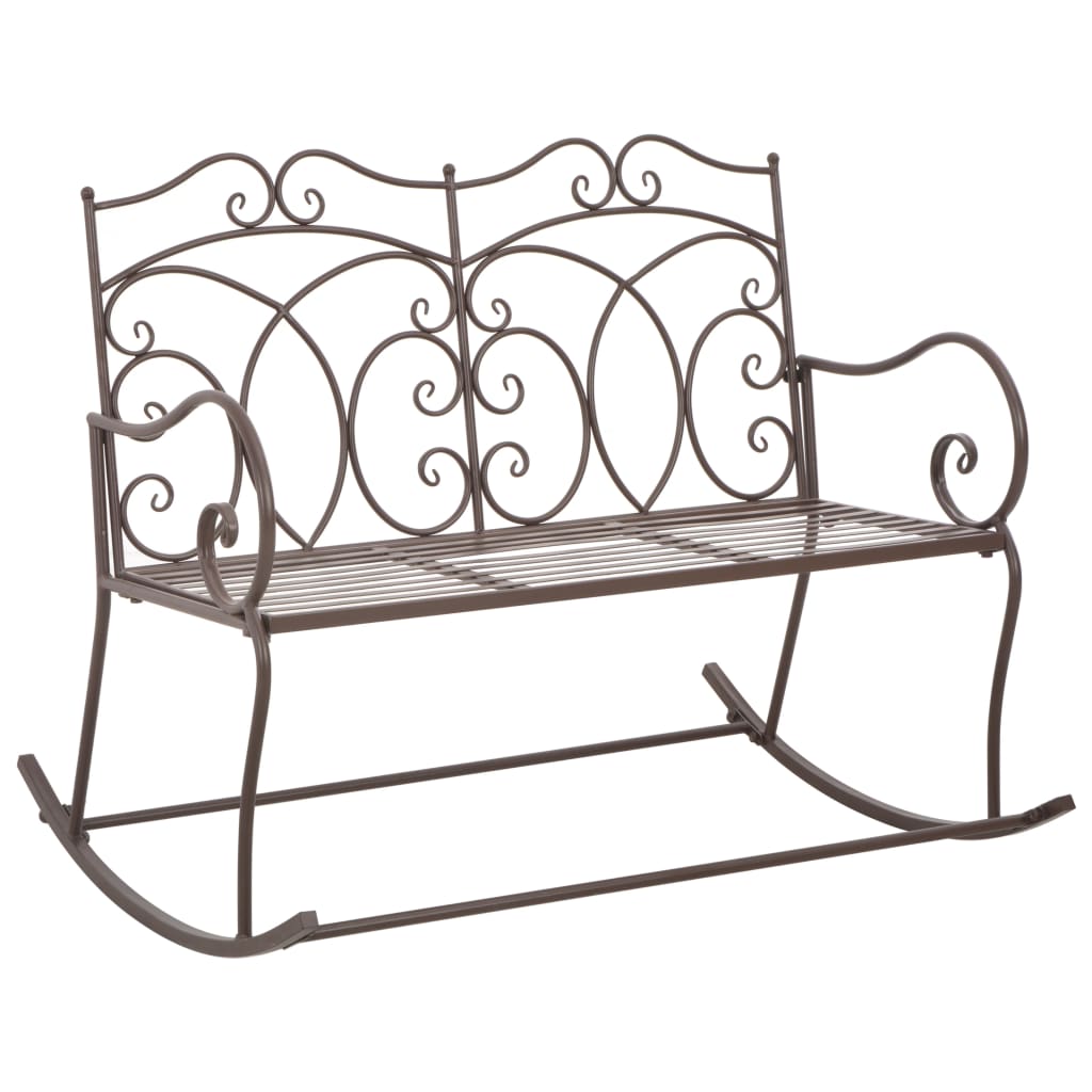 vidaXL Garden Bench 104 cm Iron Antique Brown