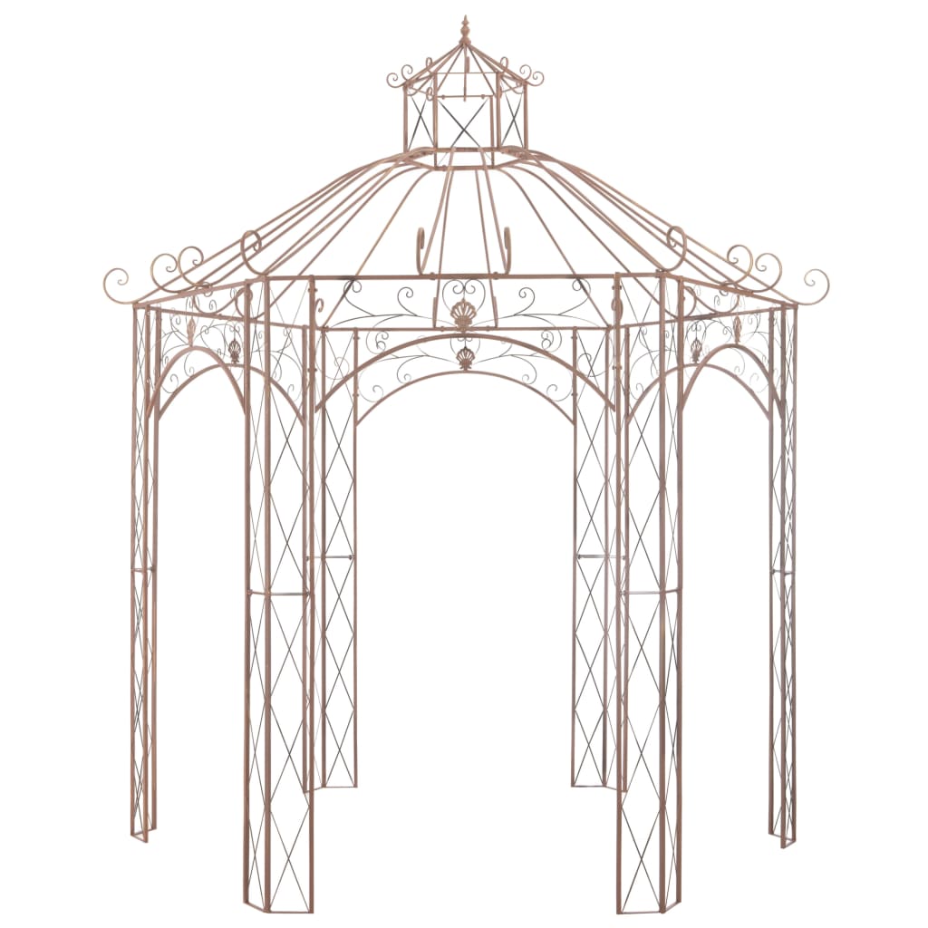 Pavilion | Antique brown | Wrought iron | 3m | Decorative Inlays
