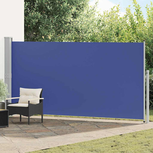 45462 vidaXL Retractable Side Awning 160 x 500 cm Blue