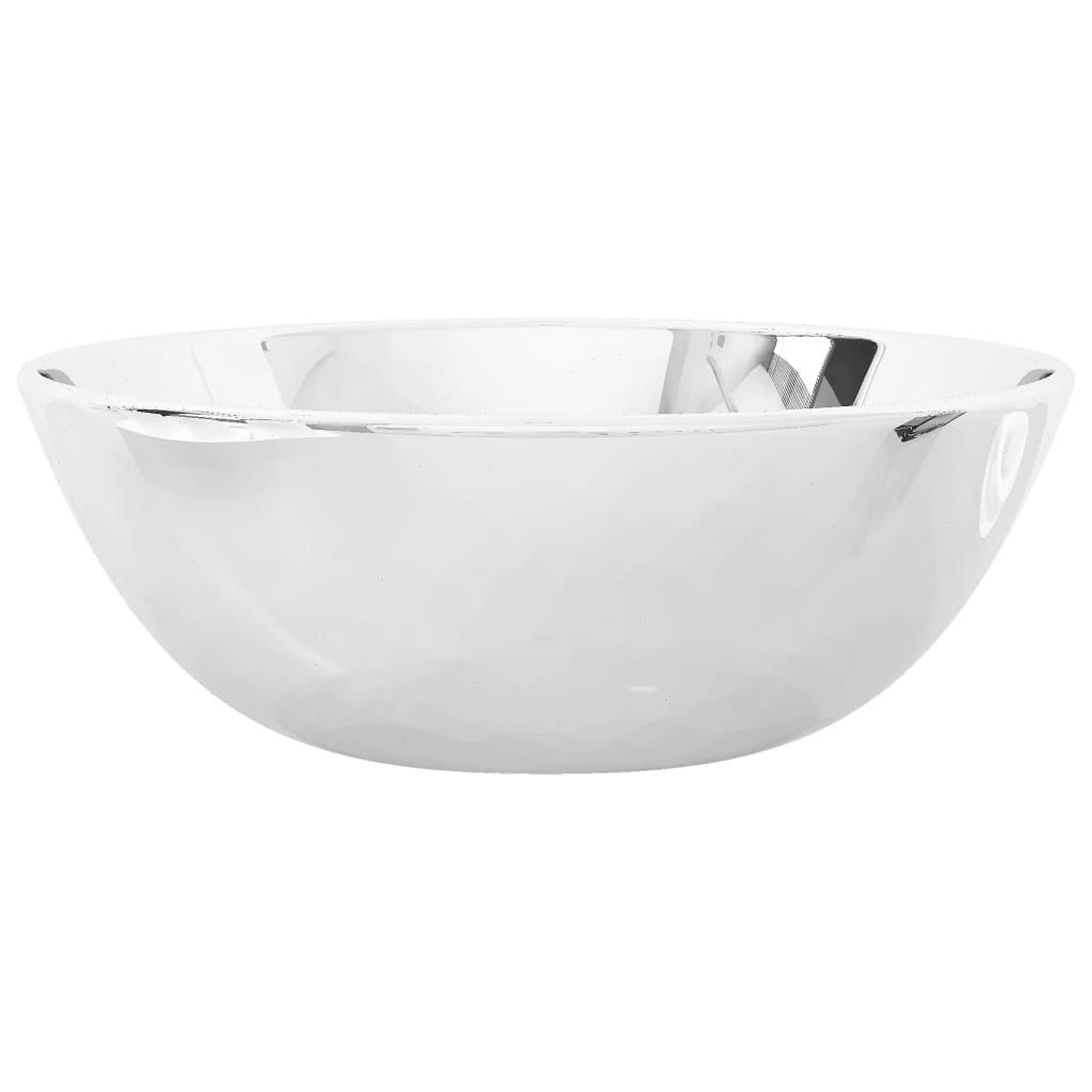 vidaXL Wash Basin 28x10 cm Ceramic Silver