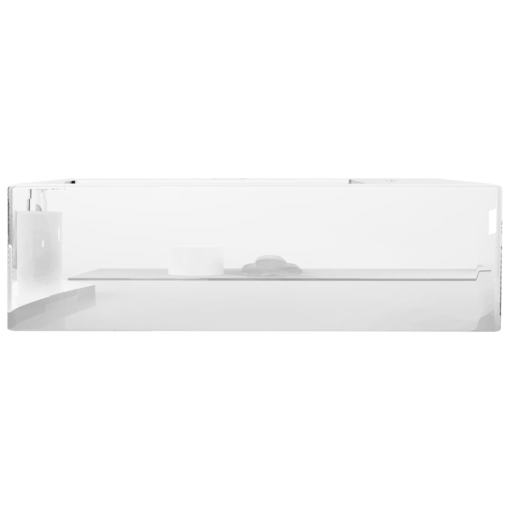 vidaXL Wash Basin with Overflow 49x25x15 cm Ceramic Silver