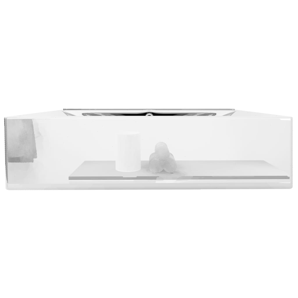 vidaXL Wash Basin with Overflow 60x46x16 cm Ceramic Silver