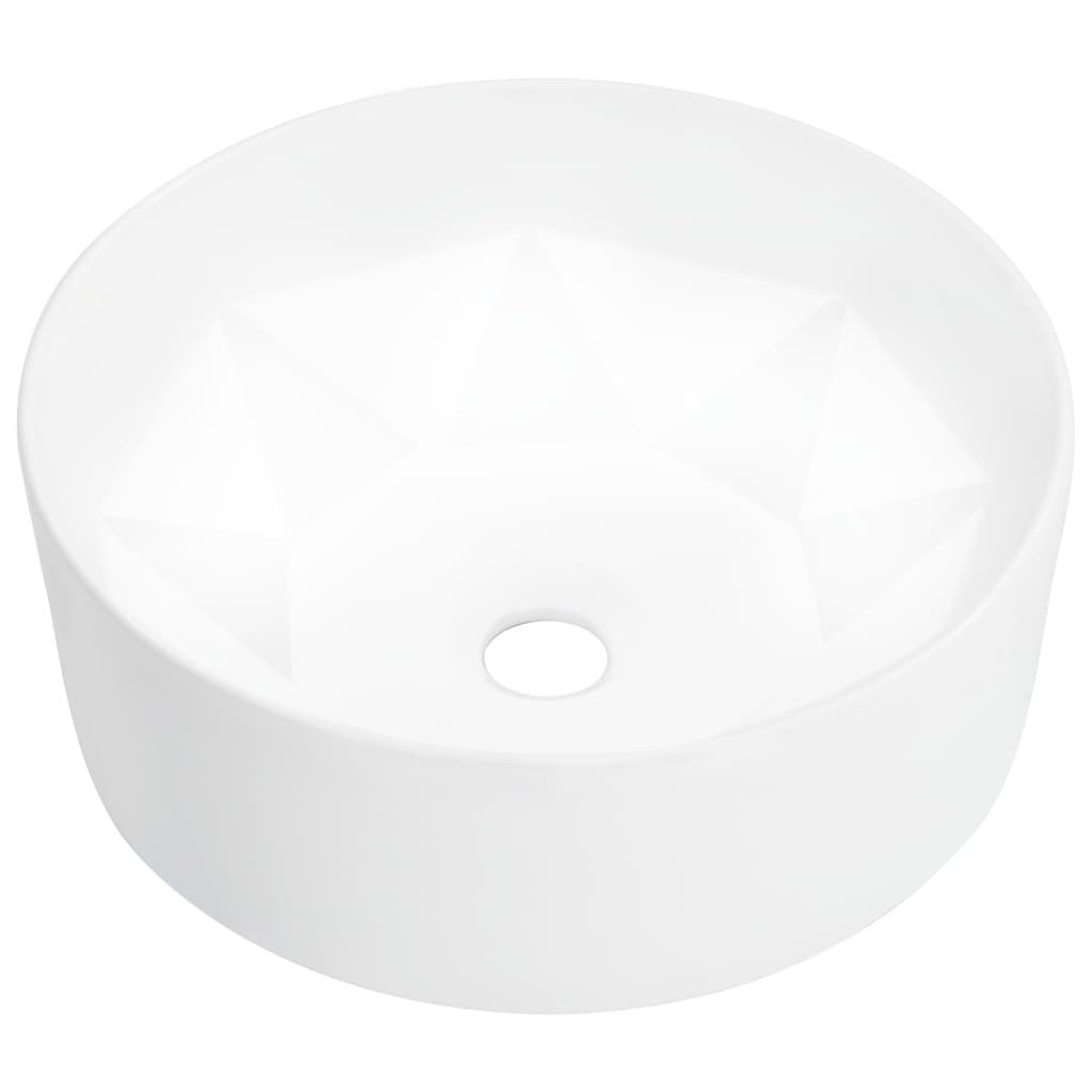 vidaXL Wash Basin 36x14 cm Ceramic White