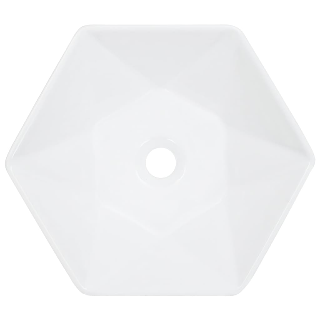 vidaXL Wash Basin 41x36.5x12 cm Ceramic White