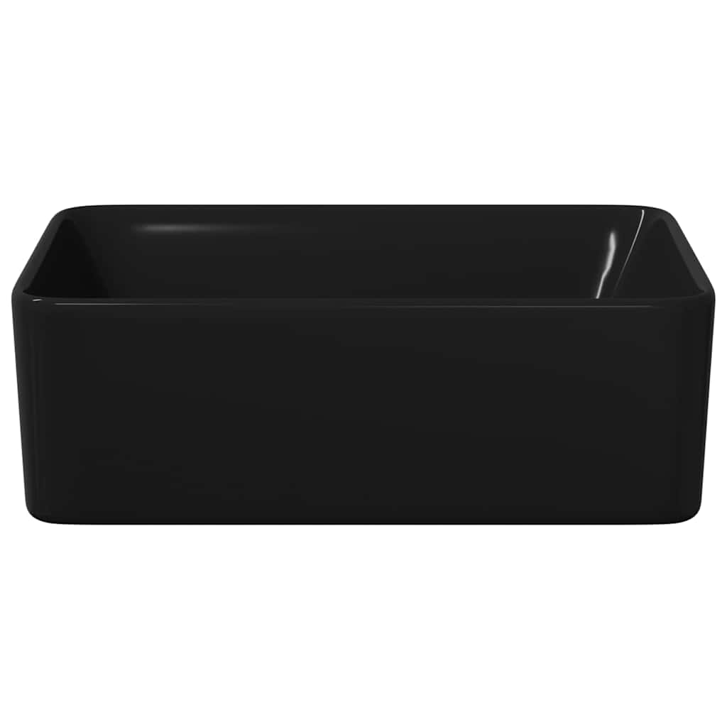 Wash Basin 40x30x13 cm Ceramic Black