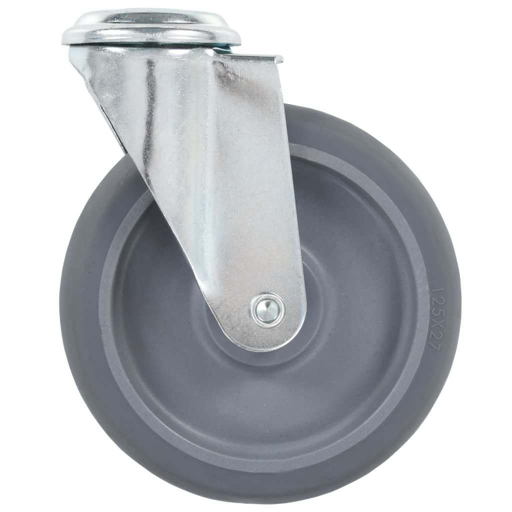 Bolt Hole Swivel Casters 4 pcs 125 mm