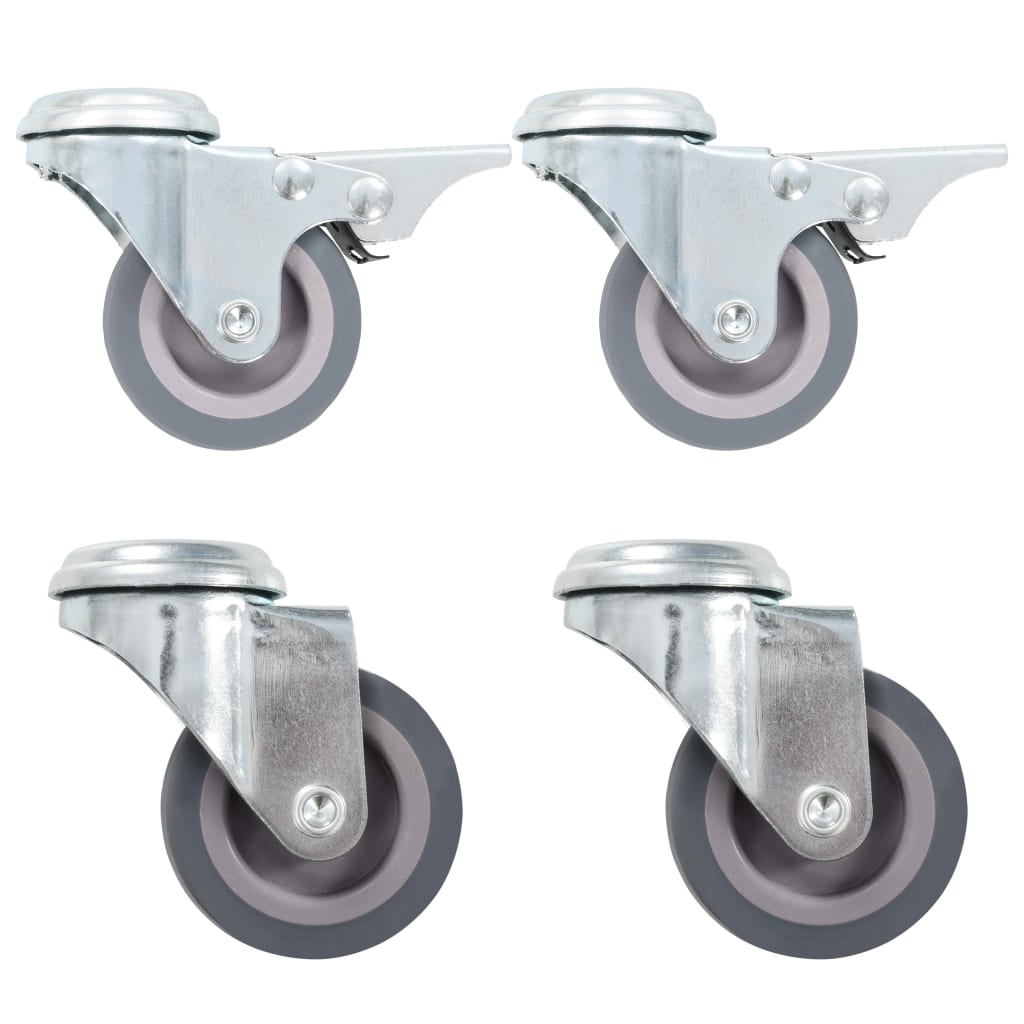 Bolt Hole Swivel Casters 4 pcs 50 mm