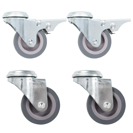 Bolt Hole Swivel Casters 4 pcs 50 mm