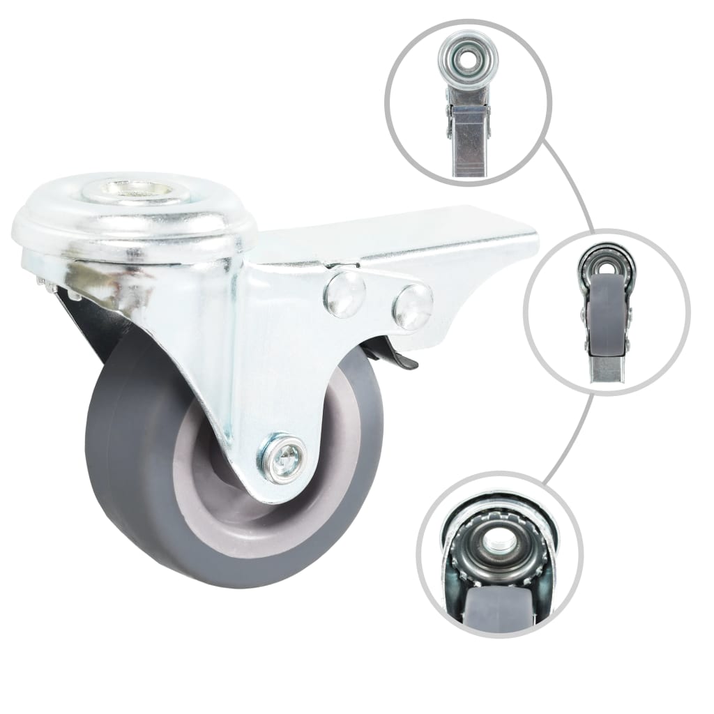 Bolt Hole Swivel Casters 4 pcs 50 mm