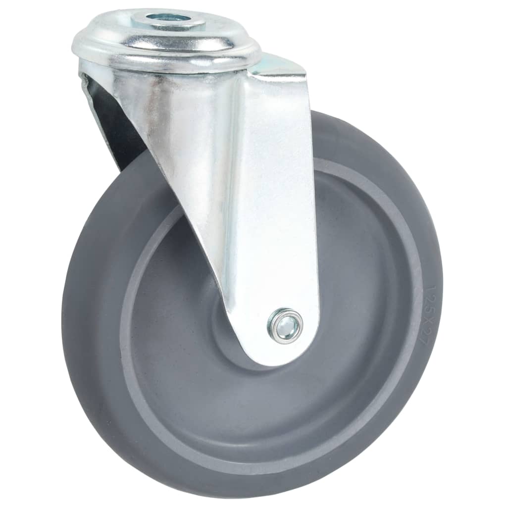 Bolt Hole Swivel Casters 4 pcs 125 mm