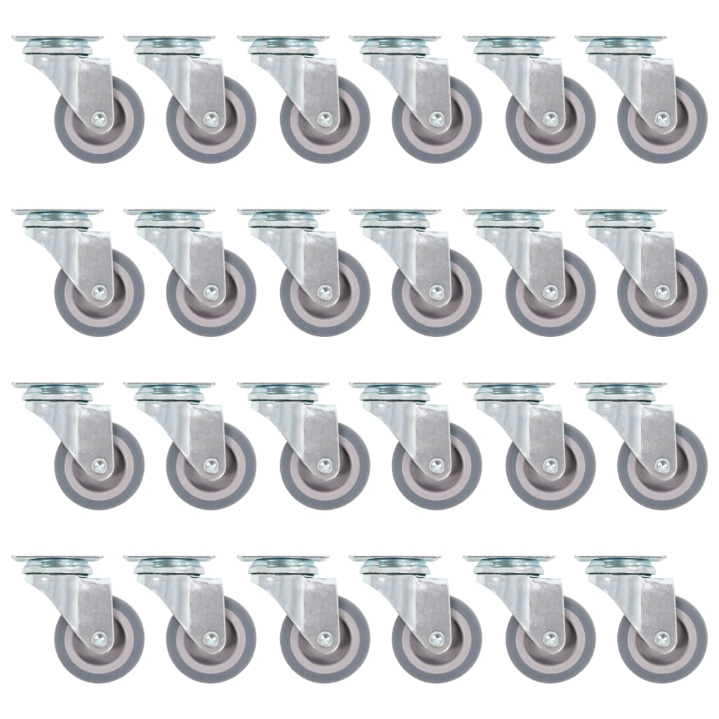143435 vidaXL Swivel Casters 24 pcs 50 mm