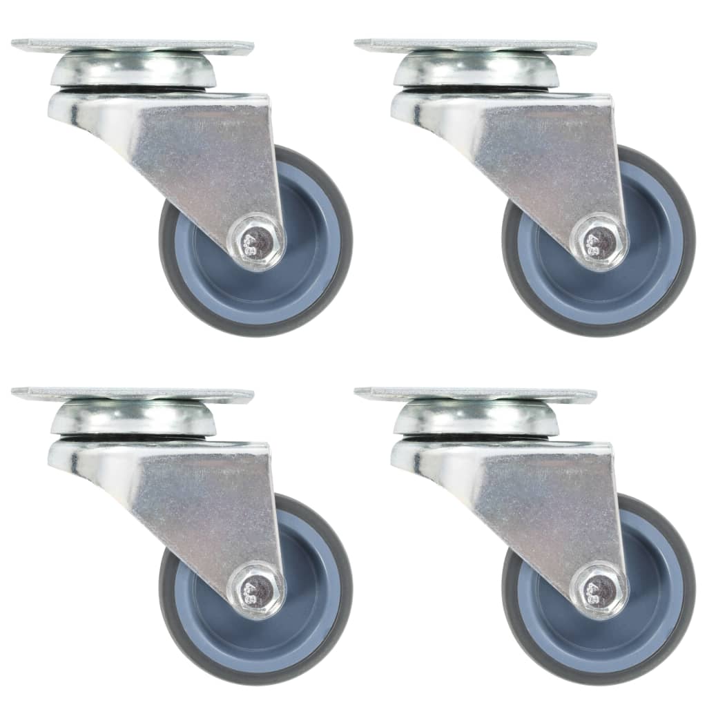 vidaXL Twin-wheel Swivel Casters 4 pcs 50 mm