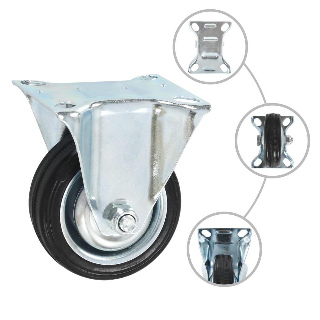 Fixed Casters 4 pcs 75 mm