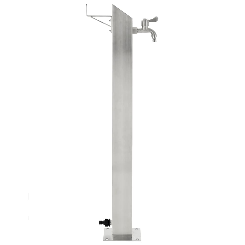 vidaXL Garden Water Column Stainless Steel Square 95 cm