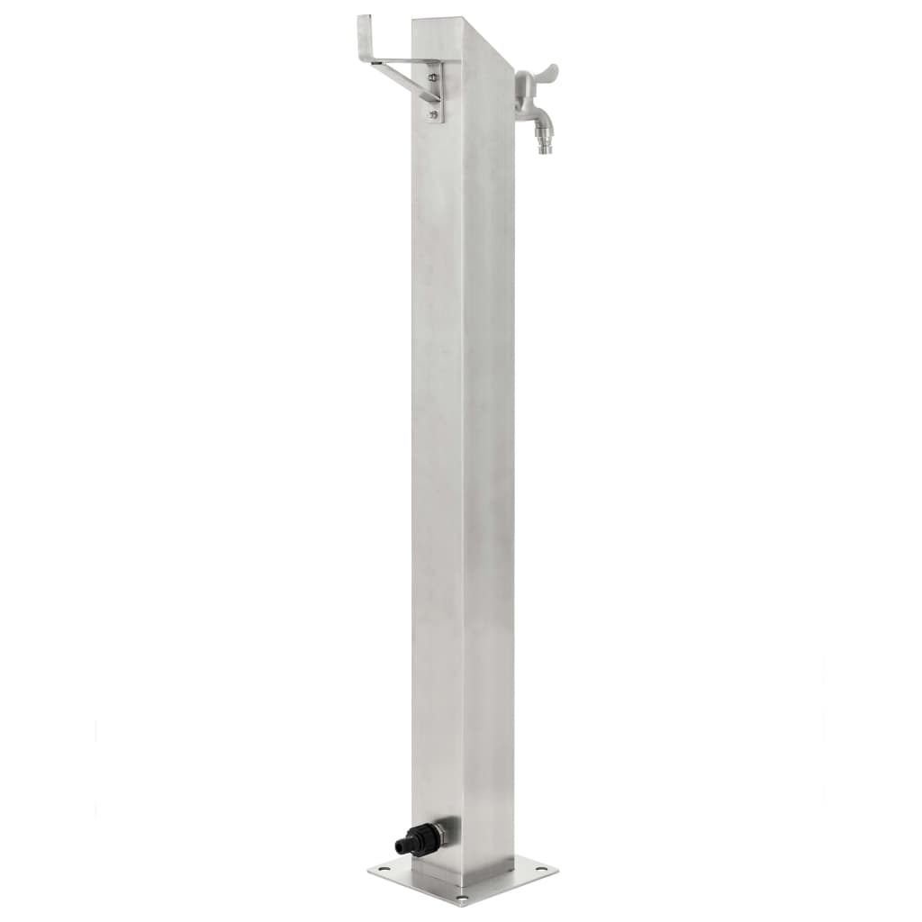 vidaXL Garden Water Column Stainless Steel Square 95 cm