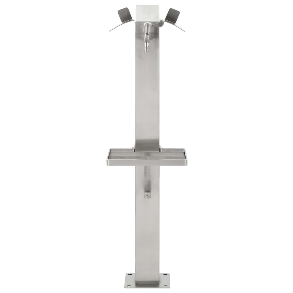 vidaXL Garden Water Column Stainless Steel Square 95 cm