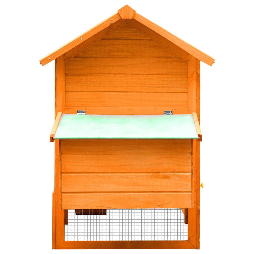 Chicken Cage Solid Pine & Fir Wood 170x81x110 cm
