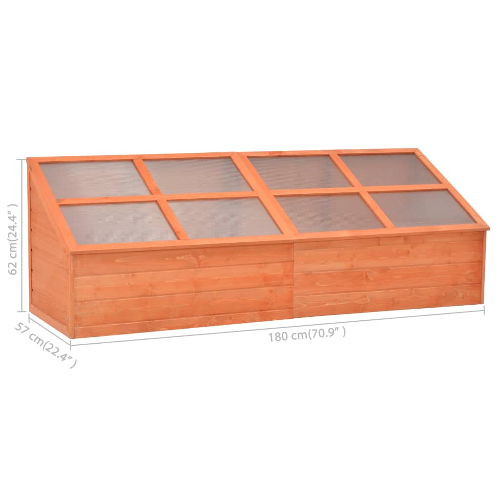 vidaXL Greenhouse Wood 180x57x62 cm