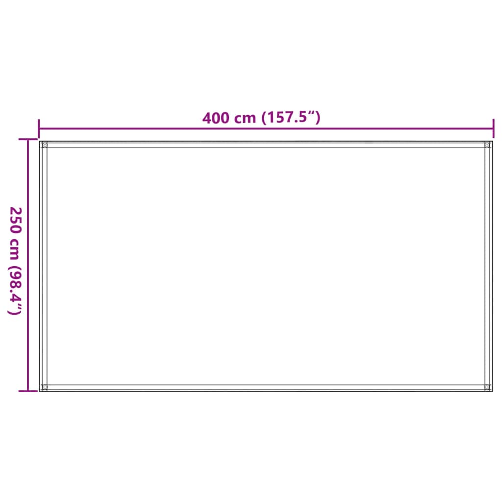 vidaXL Tent Carpet 250x400 cm HDPE Green