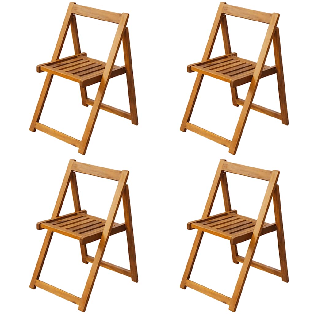 45594 vidaXL 5 Piece Folding Outdoor Dining Set Solid Acacia Wood