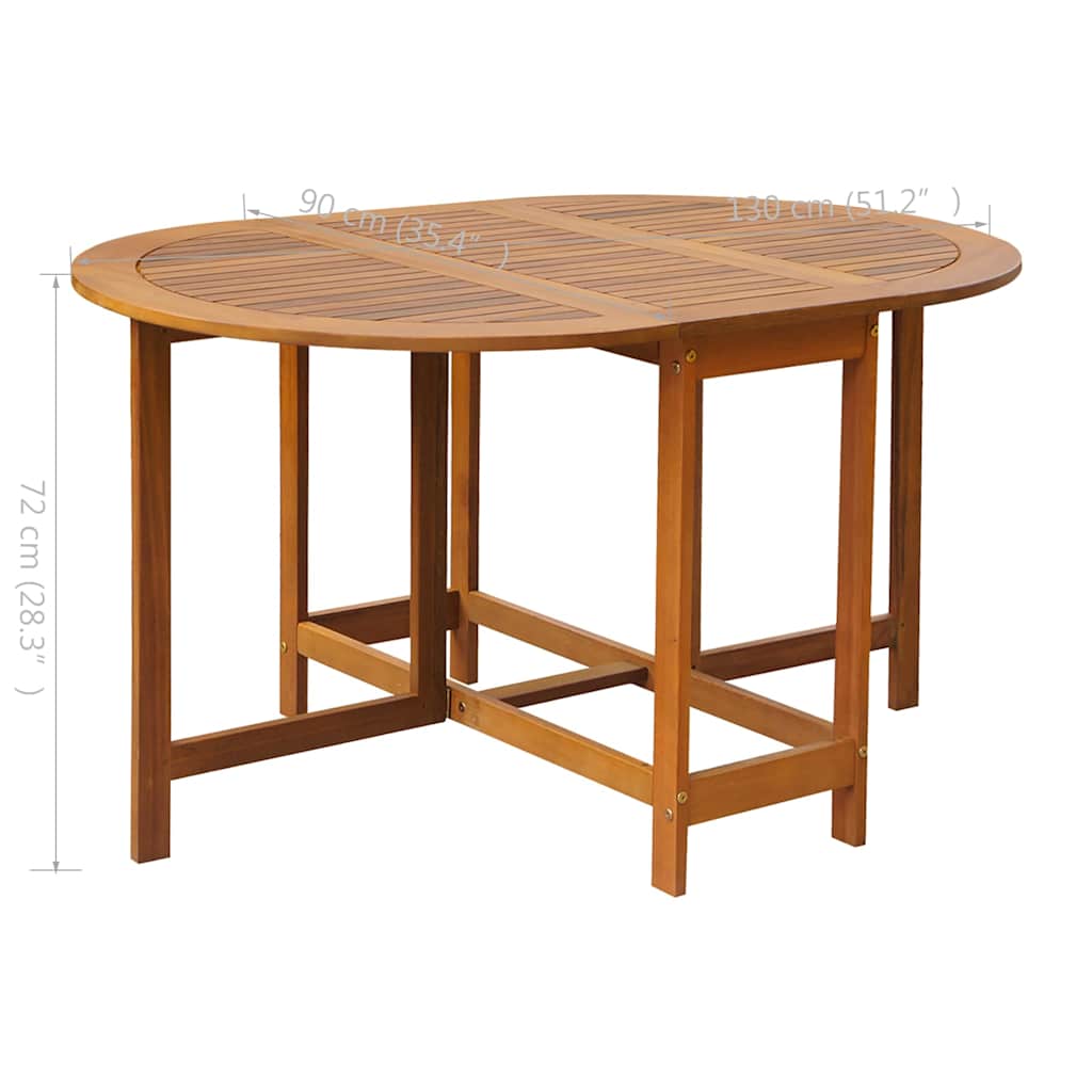 45594 vidaXL 5 Piece Folding Outdoor Dining Set Solid Acacia Wood