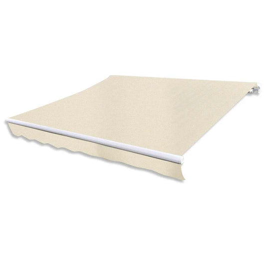 275555 vidaXL Folding Awning Manual Operated 300 cm Cream（143027+143036)