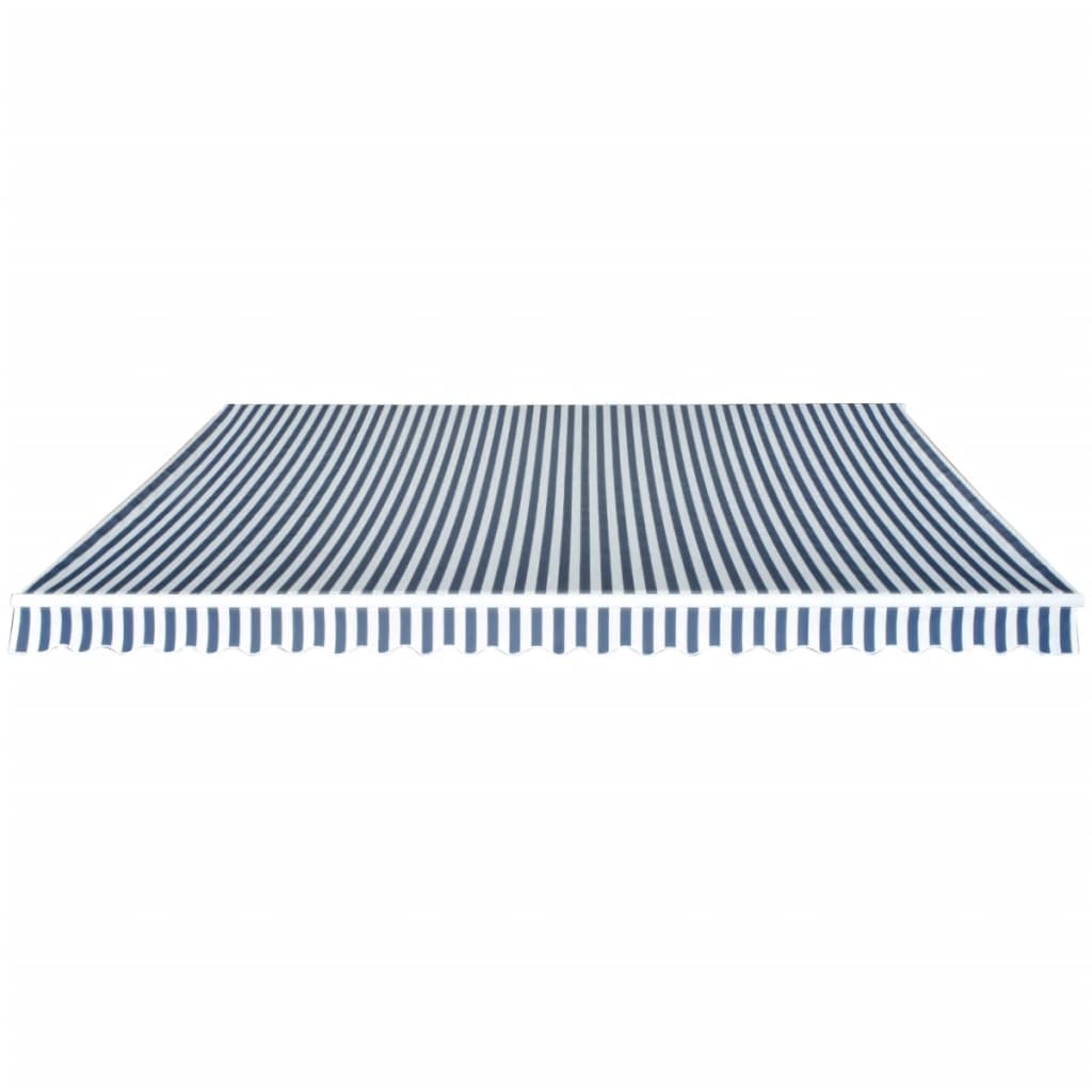 Folding Awning Manual Operated 500 cm Blue/White