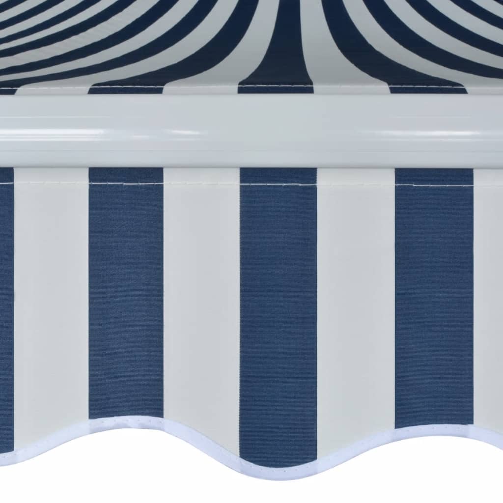Folding Awning Manual Operated 500 cm Blue/White