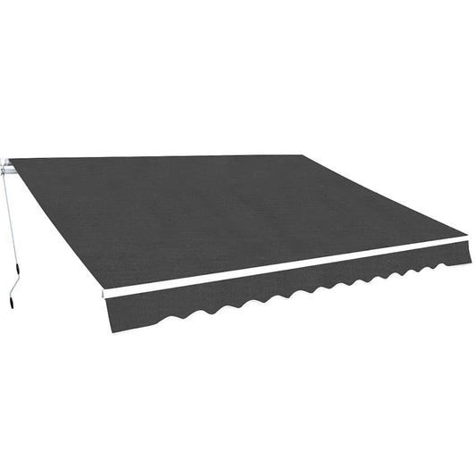 275568 vidaXL Folding Awning Manual Operated 450 cm Anthracite（143043+143047)