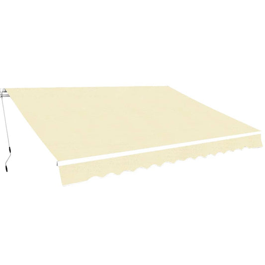 275572 vidaXL Folding Awning Manual Operated 400 cm Cream (143028+143046)