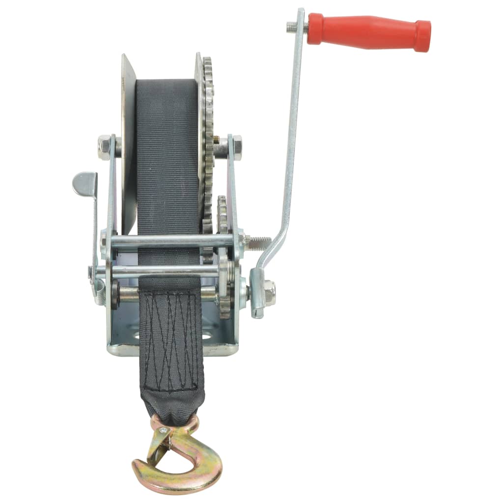 vidaXL Hand Winch with Strap 1587 kg