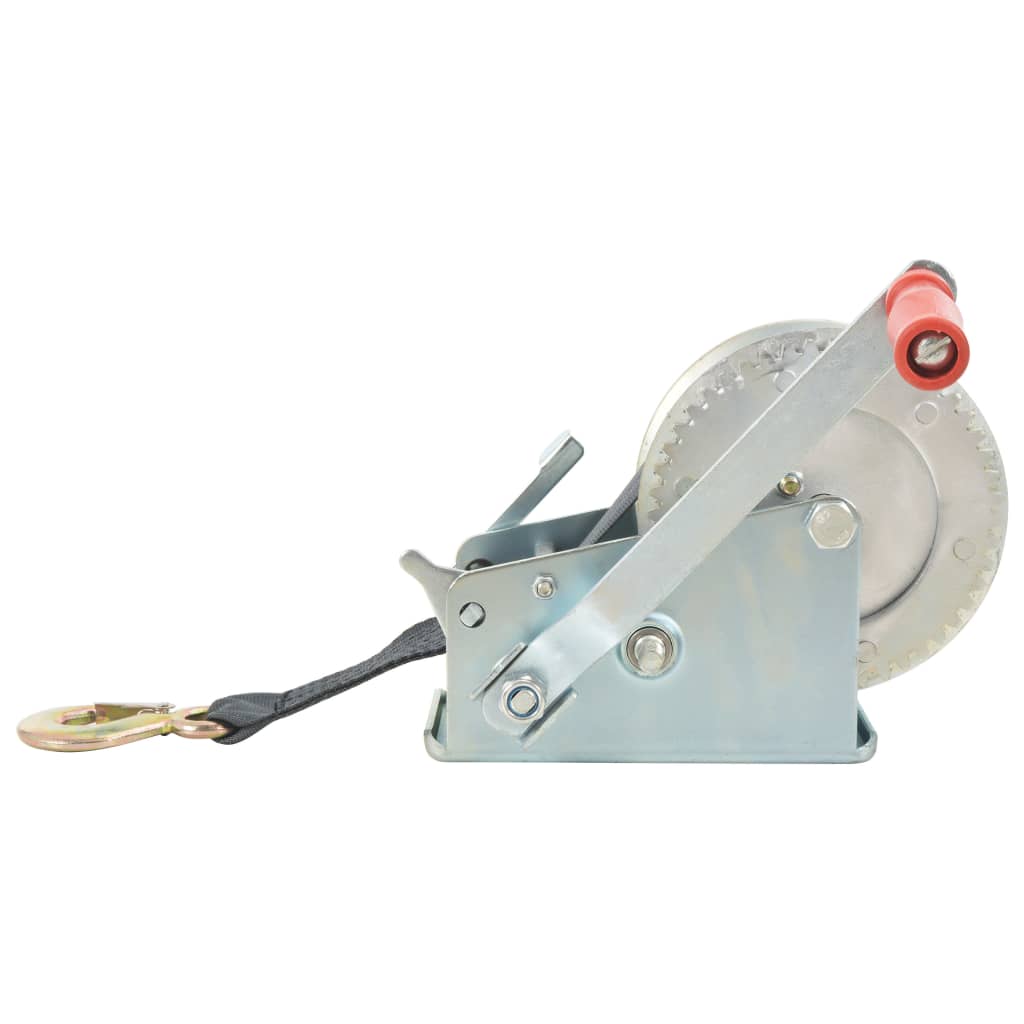 vidaXL Hand Winch with Strap 1587 kg