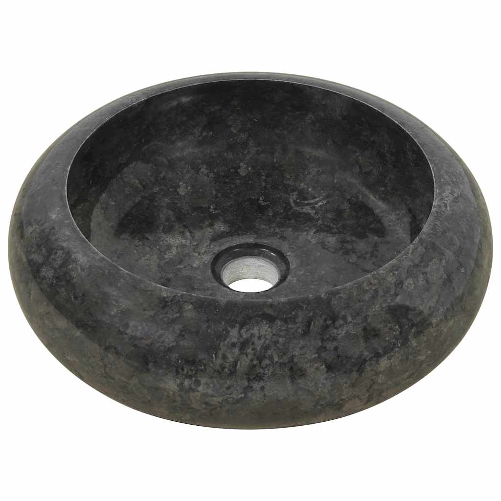 142766 vidaXL Sink 40x12 cm Marble Black