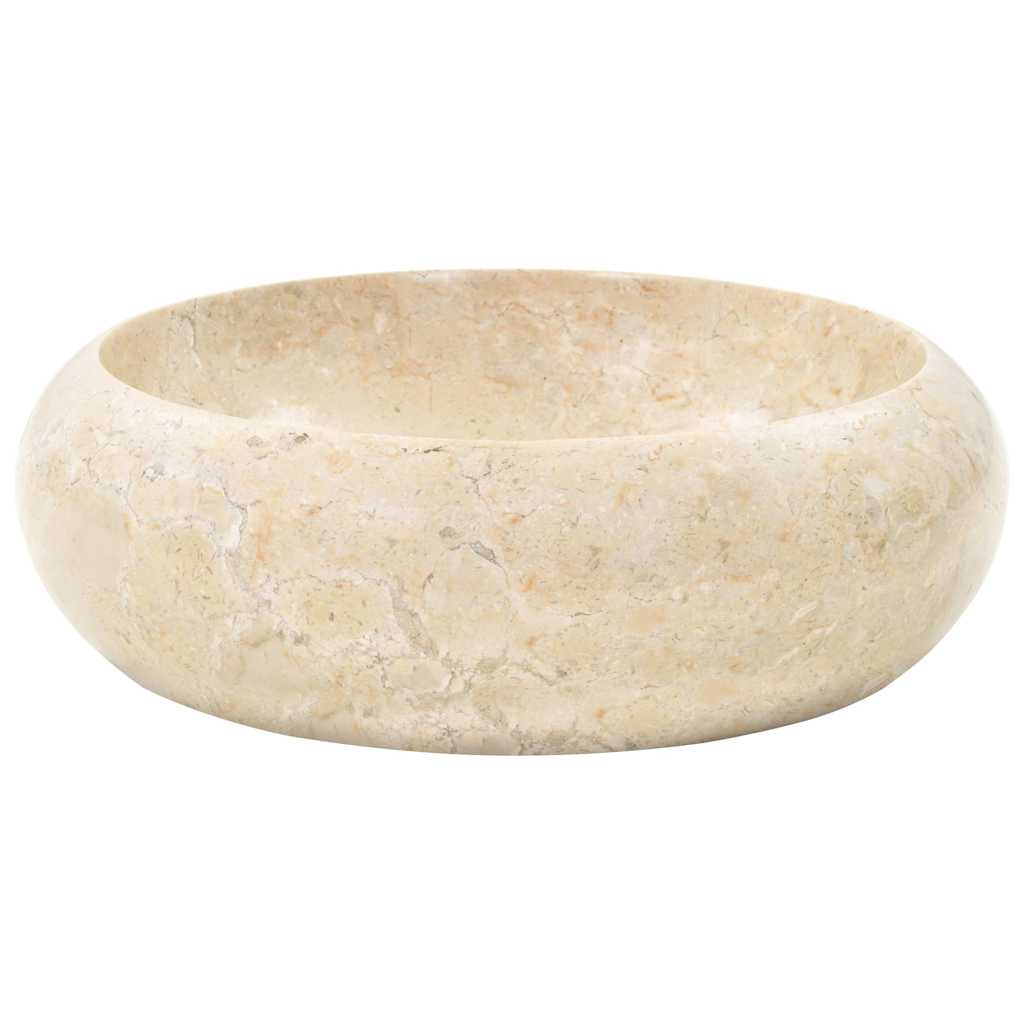 142767 vidaXL Sink 40x12 cm Marble Cream