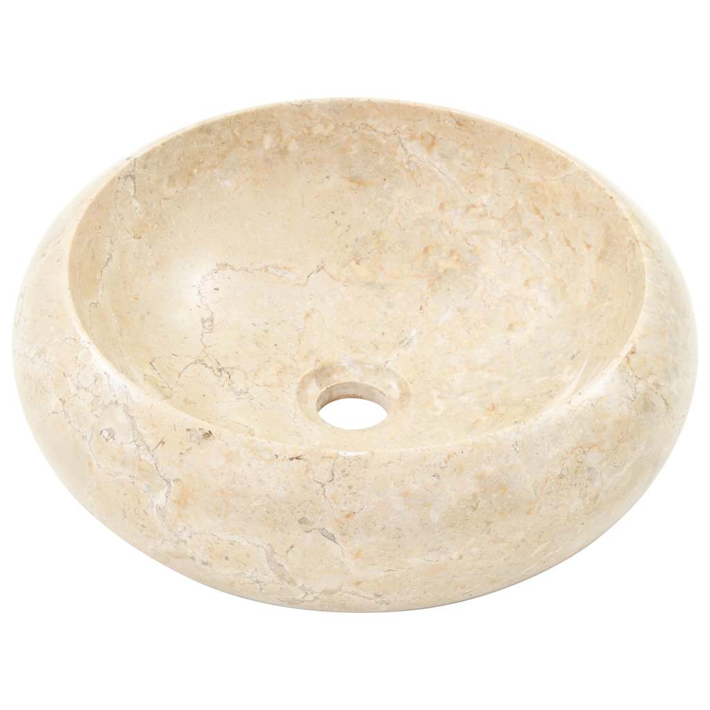 142767 vidaXL Sink 40x12 cm Marble Cream