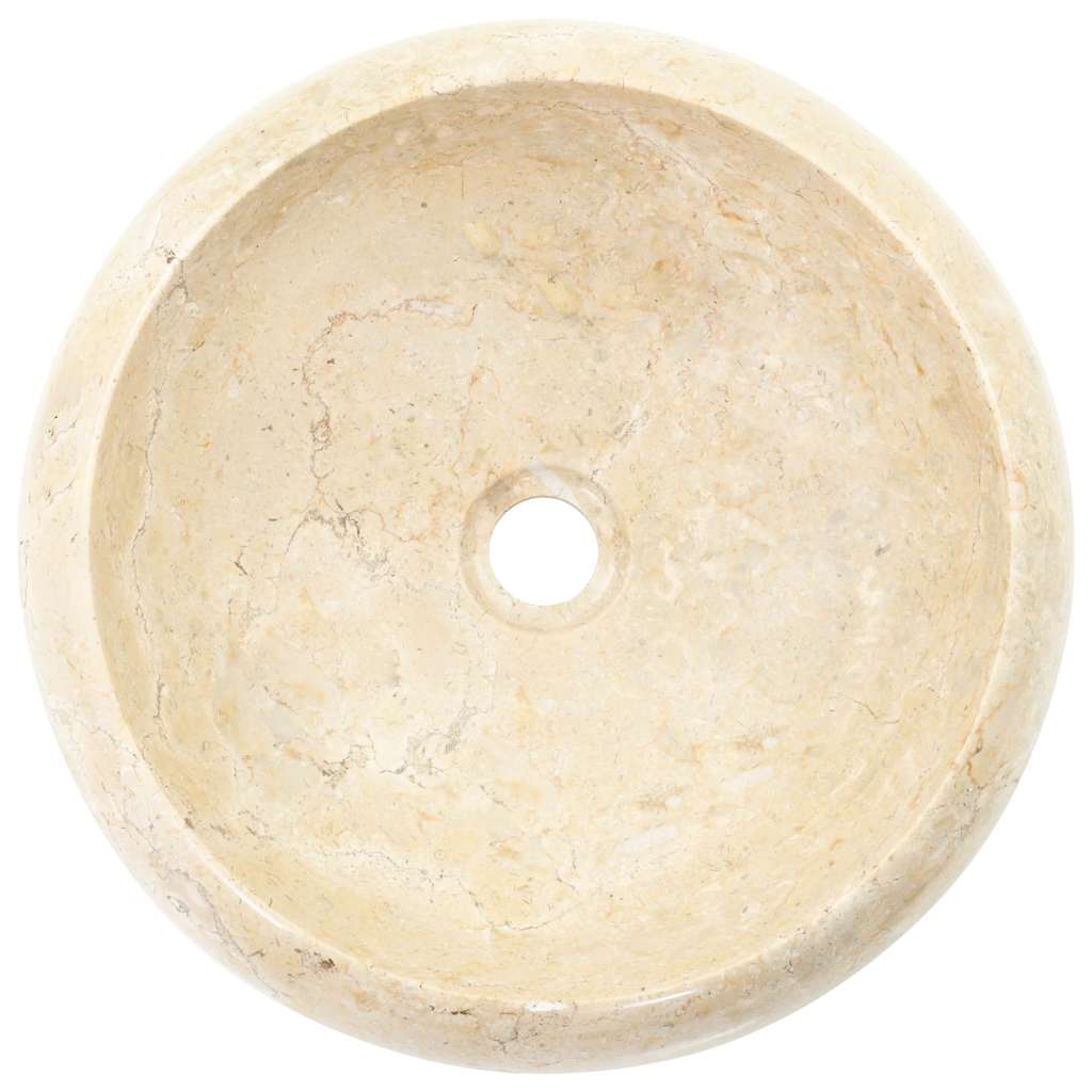 142767 vidaXL Sink 40x12 cm Marble Cream