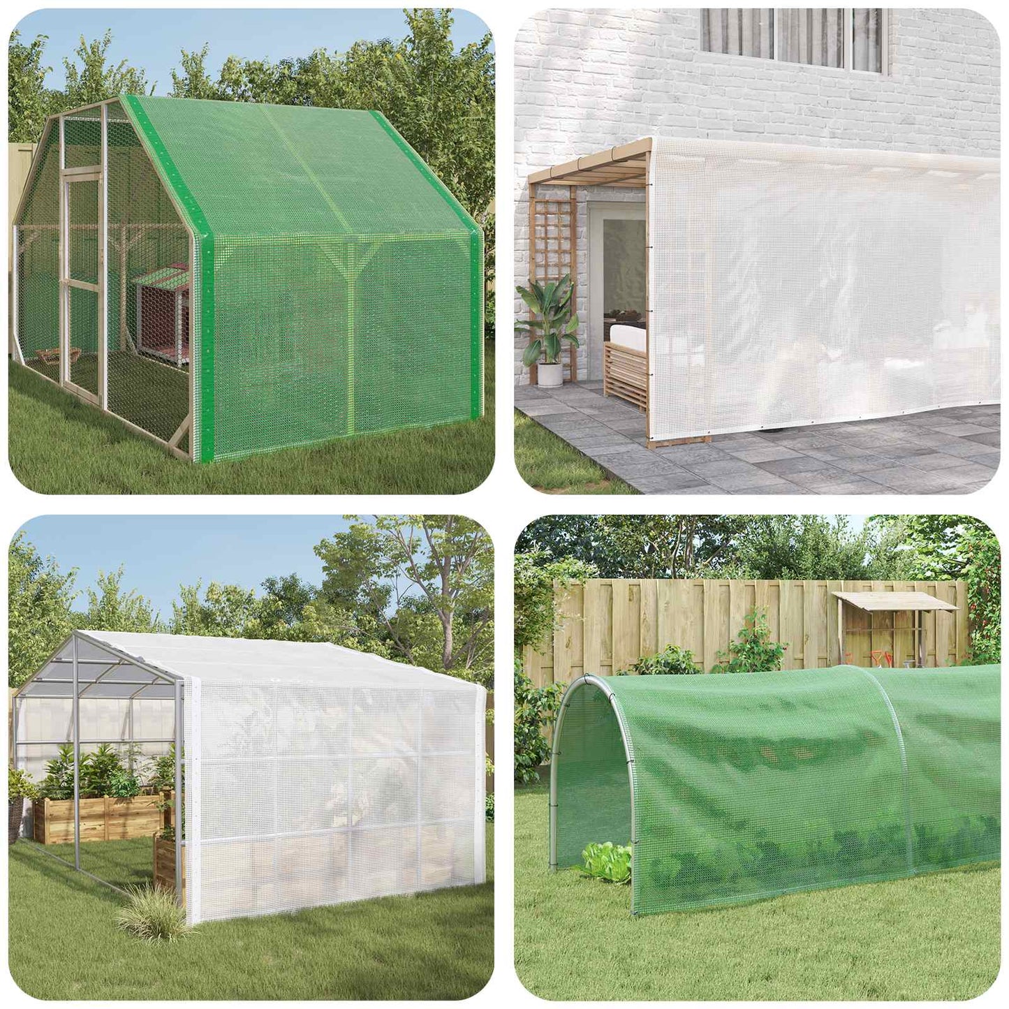 45545 vidaXL Leno Tarpaulin 260 g/m² 2x4 m White
