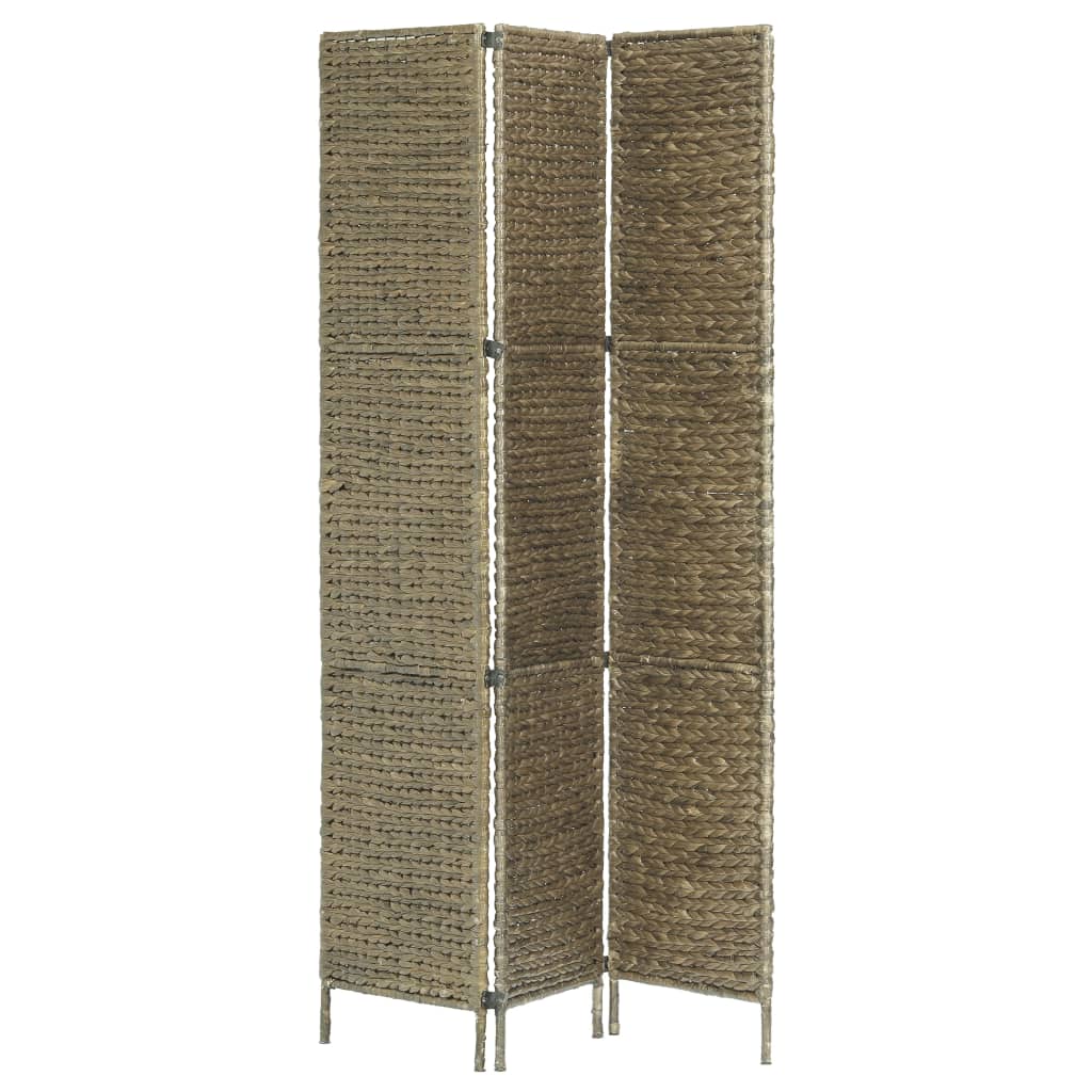3-Panel Room Divider Brown 116x160 cm Water Hyacinth