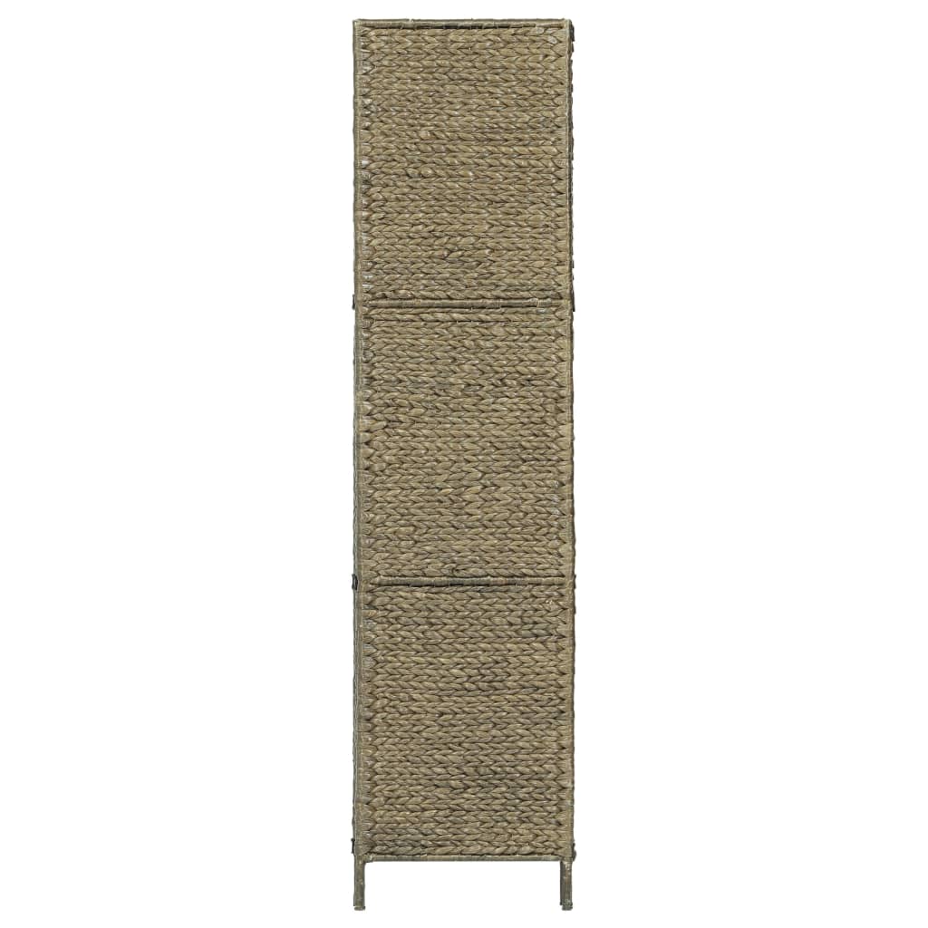 3-Panel Room Divider Brown 116x160 cm Water Hyacinth