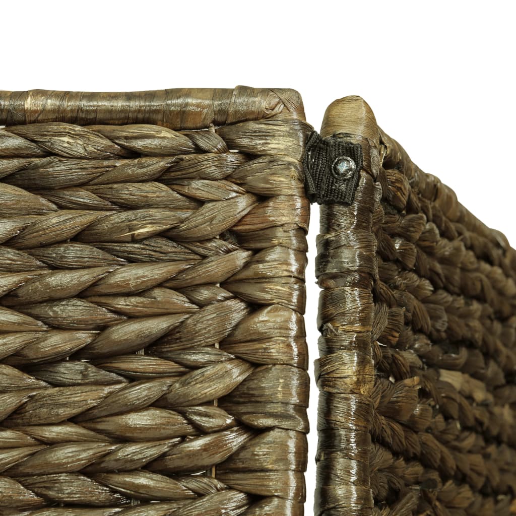 3-Panel Room Divider Brown 116x160 cm Water Hyacinth