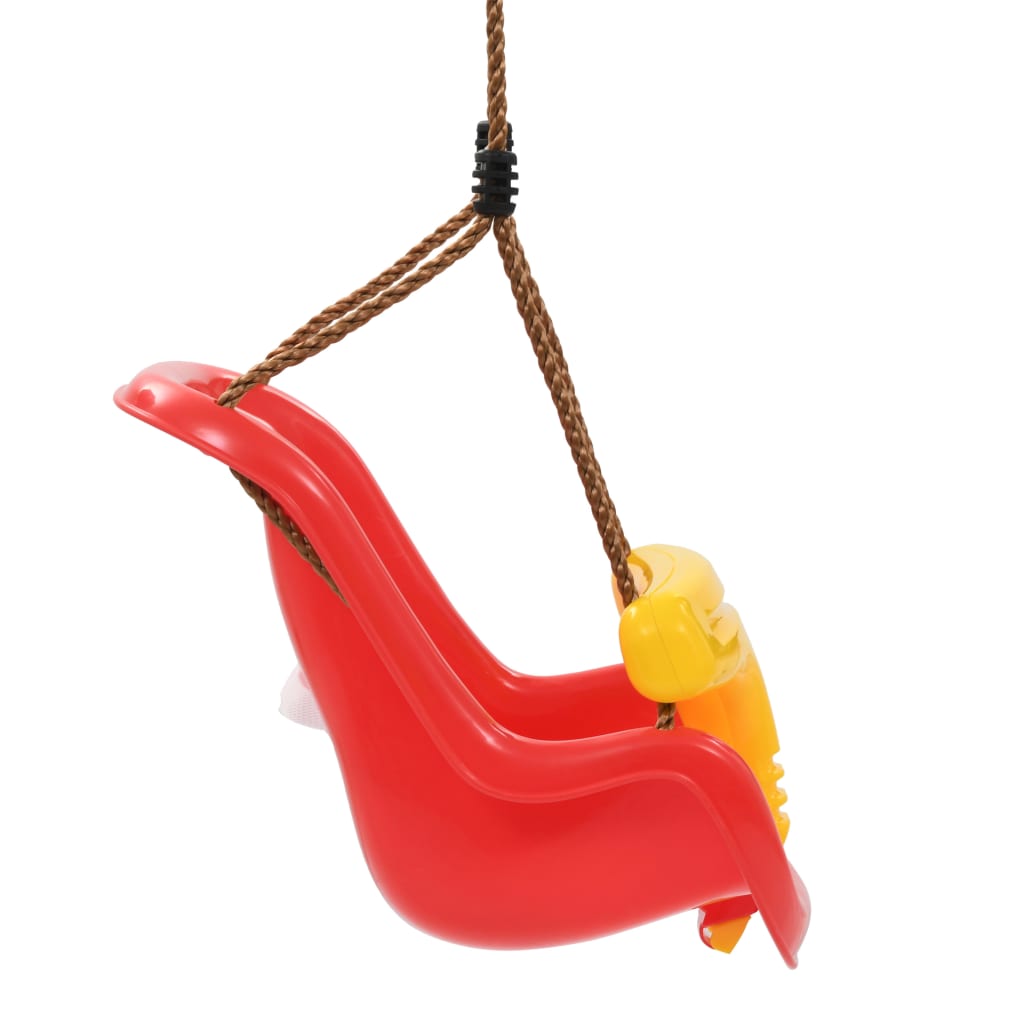 vidaXL Baby Swing with Safety Belt PP Red