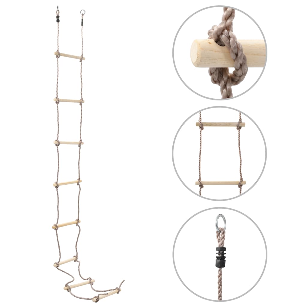 vidaXL Kids Rope Ladder 290 cm Wood