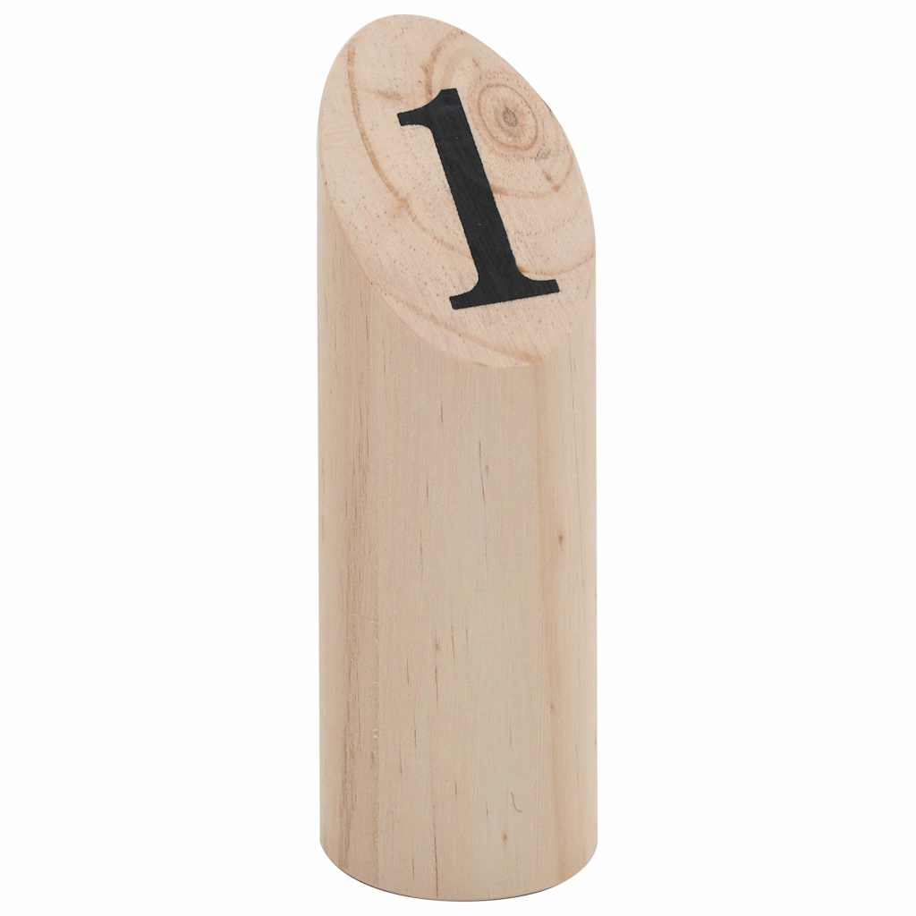 91804 vidaXL Number Kubb Game Set Wood