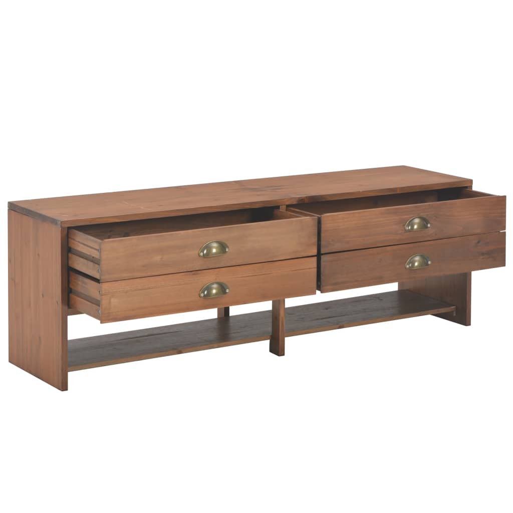 vidaXL TV Cabinet with 4 Drawers 120x30x40 cm Solid Fir Wood