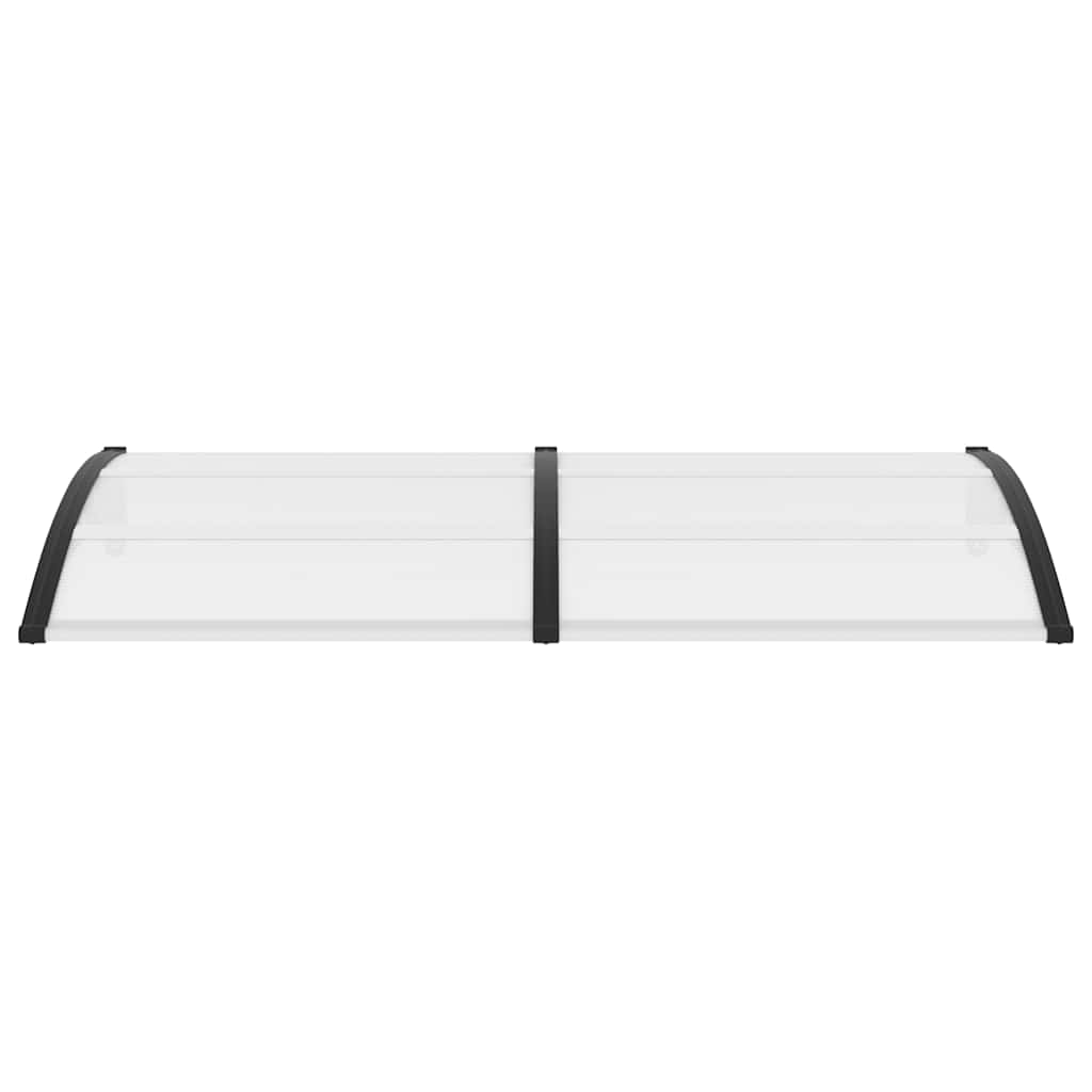 Door Canopy | Black brackets, transparent sheets