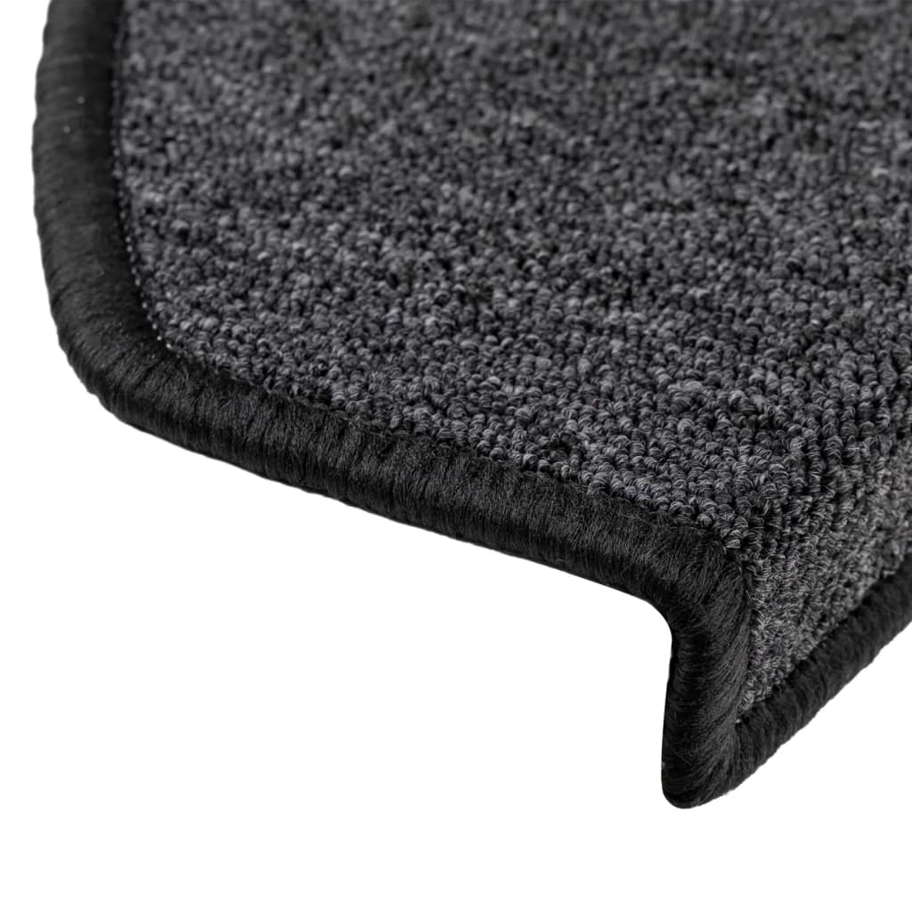 vidaXL Carpet Stair Treads 15 pcs Anthracite 65x24x4 cm