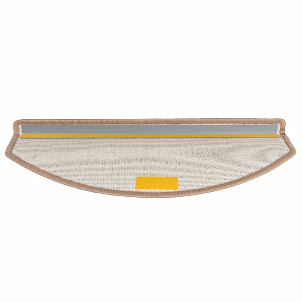 Stair Mats 15 pcs 65x24x4 cm Light Brown Half Round Large